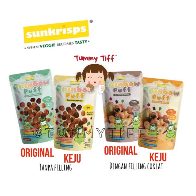 Sunkrisps Rainbow puff 50gr / Soes anak / Snack bayi / snack anak sunkrisps rainbow stick