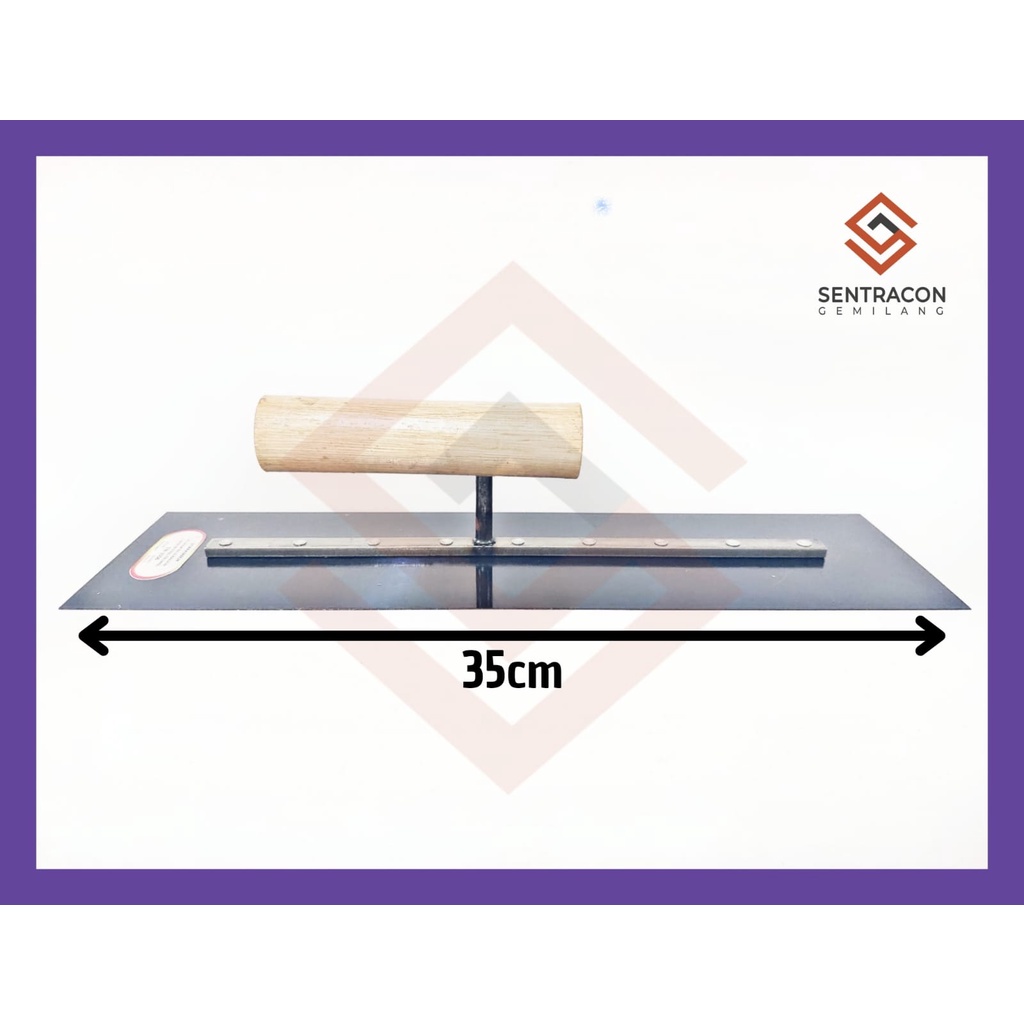 Raskam/Roskam Plat Baja 35cm Polos-Alat Acian Tembok-TN3500