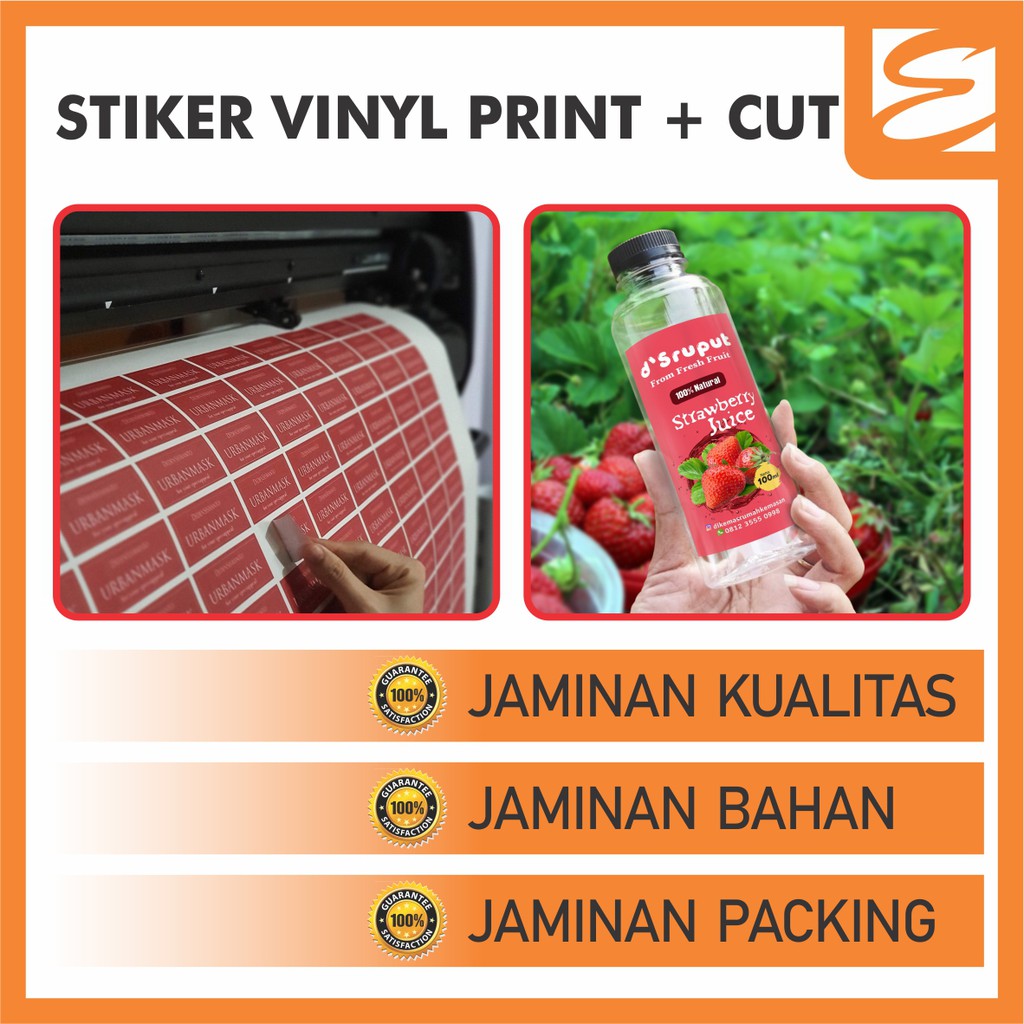 

Sticker Print & Cut Meteran Vinyl Cetak Stiker Label Custom