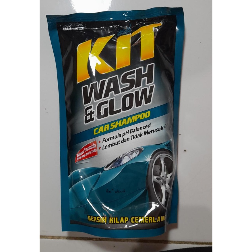 Kit Wash &amp; Glow Shampoo Shampo Motor Refil Mobil 720ML