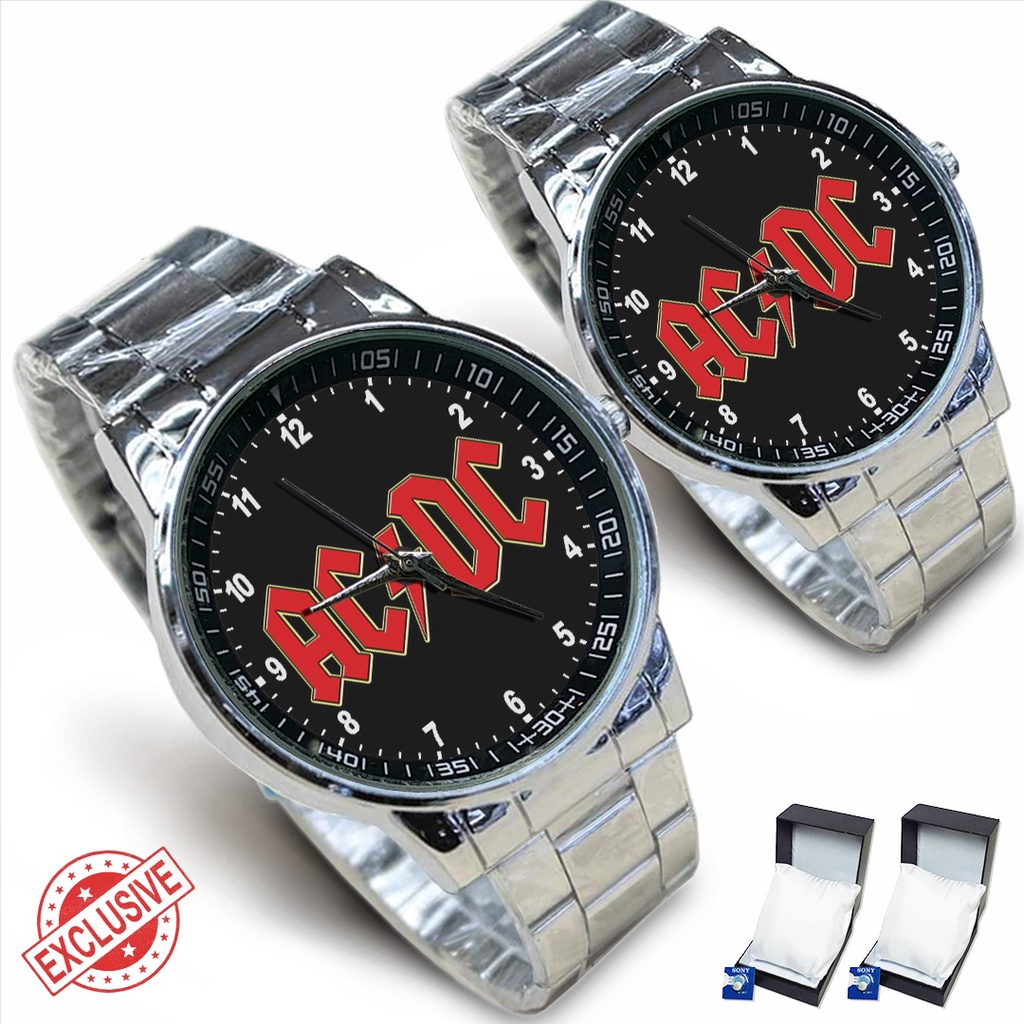 Jam Tangan Rantai Couple ROCK N ROLL AC/DC - 2 (Awesome)