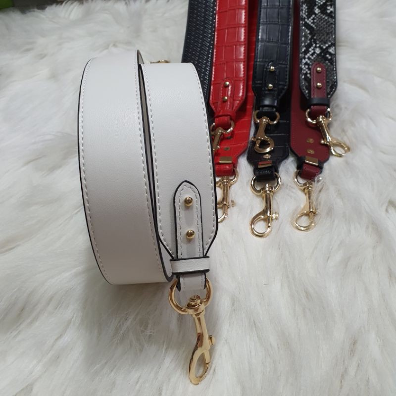 CROCO Grained pu leather bag strap