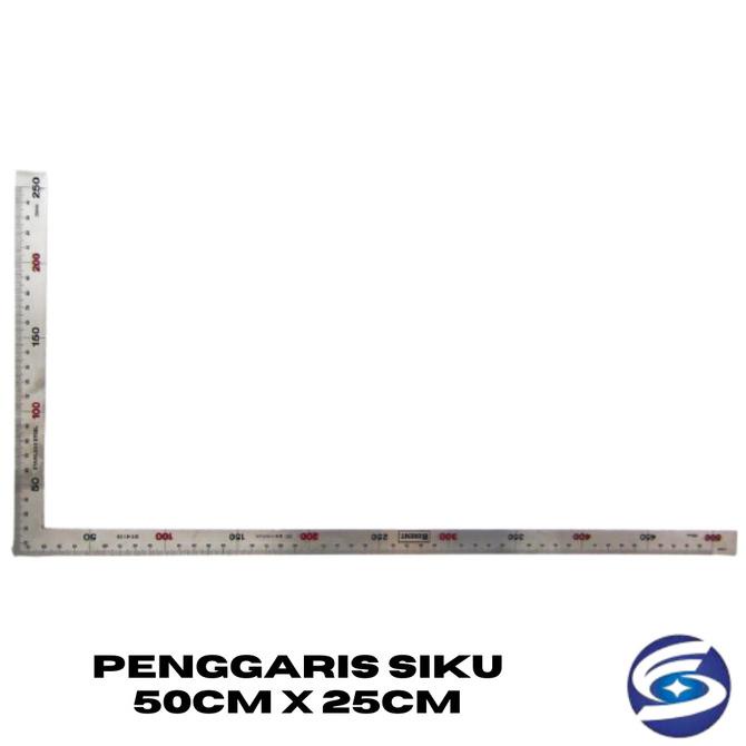 

Penggaris Siku Stainless Steel 50cm x 25cm / Penggaris Siku 500mm ptfutur57 dijamin