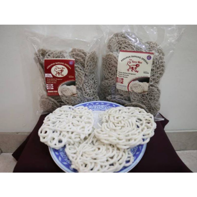 

Kerupuk Bawang Cap Kera Mas 400gr (all varian)