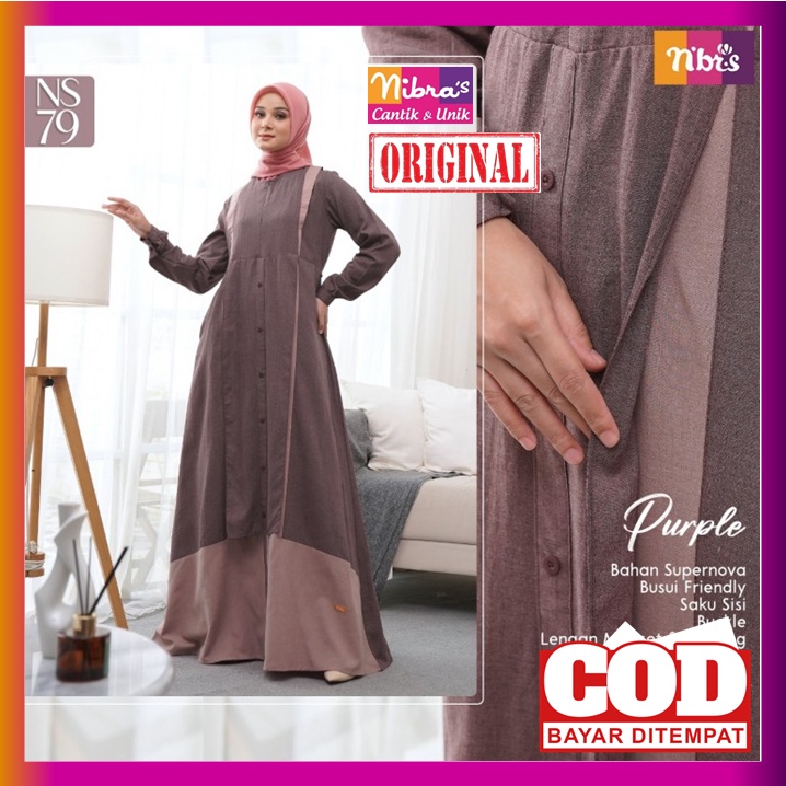 Gamis Nibras Terbaru 2022 Promo Ns 79 Baju Dres Dress Wanita Dewasa Syari Busui Muslim Merk Merek Ni