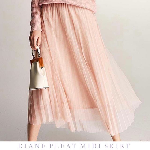 Rok tile panjang selutut import/tulle midi skirt korean style/tutu fashion wanita mewah pesta summer