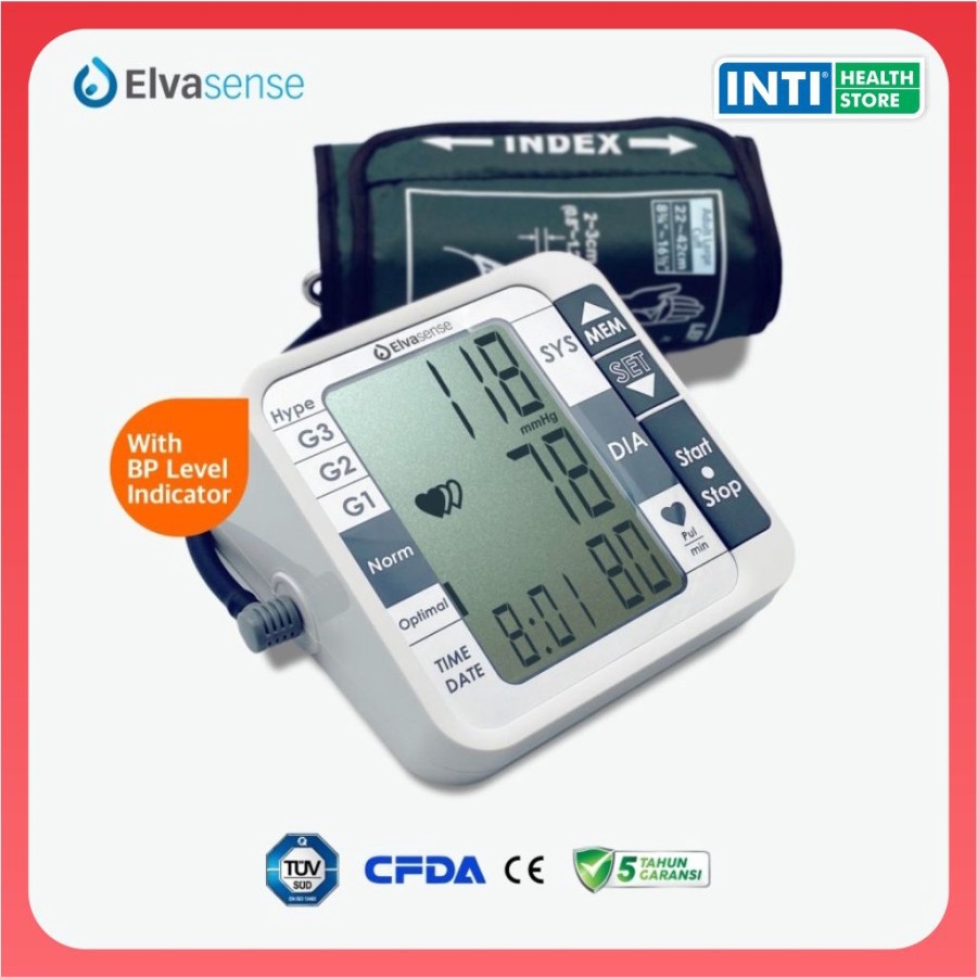 Tensimeter Digital ELVASENSE BP635 | Blood Pressure Monitor