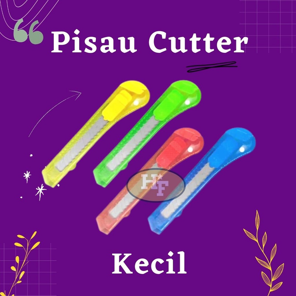 

Cutter Plastik Kecil/Cutter/Cutter Mini/Cutter Joyko/Cutter Kecil/Pisau Cutter/Pemotong Kertas/Pimes/Kater/Kater Kecil/Kater Mini/Pisau Kertas