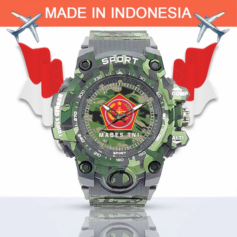 (SPECIAL EDITION) JAM TANGAN LOGO MABES TNI WATER RESISTANT NO.8