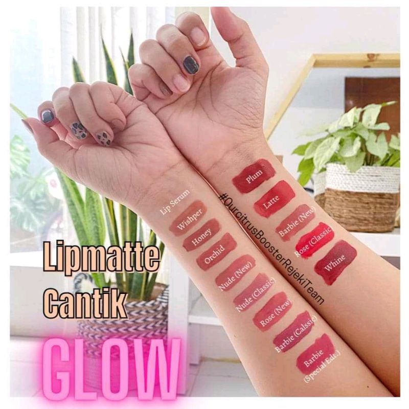 Lipmatte Cantik by ourcitrus Lipstik waterproof awet dibibir - 1 pcs