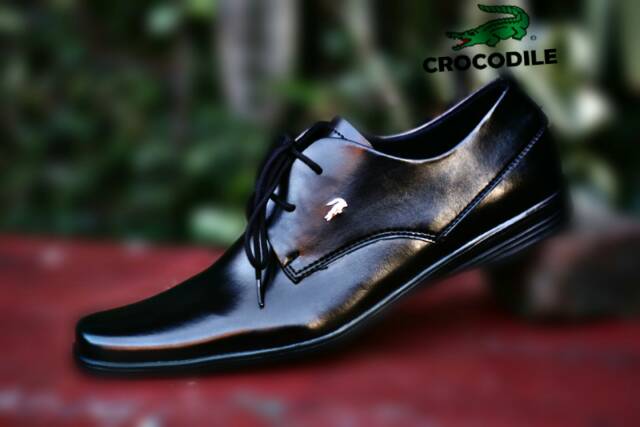 BEST SELLER/ SEPATU PRIA CROCODILE KERJA FORMAL KANTOR HITAM