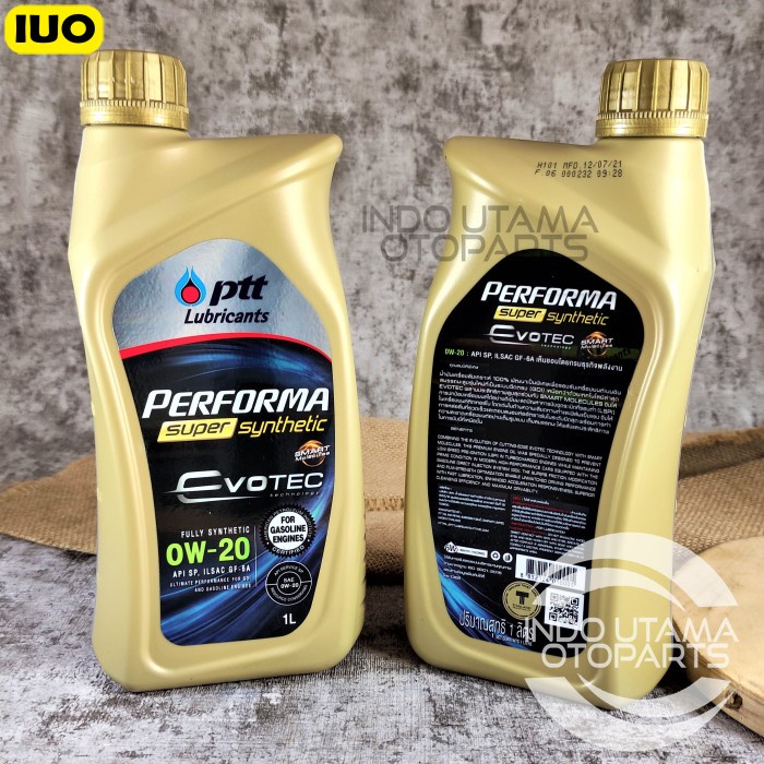 Oli Mesin 0W20 PTT Performa Super Synthetic EVOTECH Full Sintetis 1L