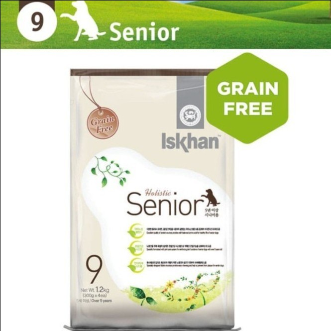 makanan anjing khusus senior / iskhan dog food holistic senior 1,2kg