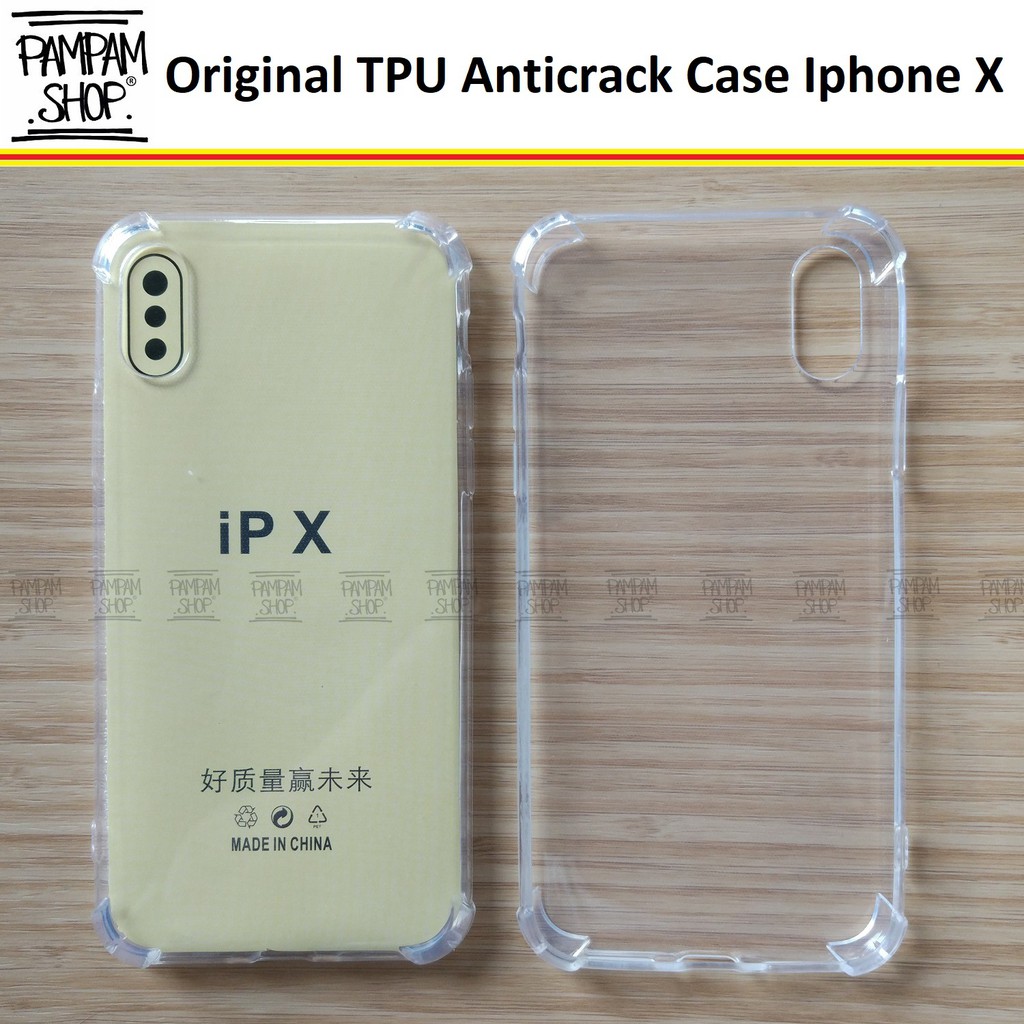 Case TPU Anti Crack Apple Iphone X Ultrathin Anti Pecah Fuze Benturan Anticrack Ultra Thin Soft