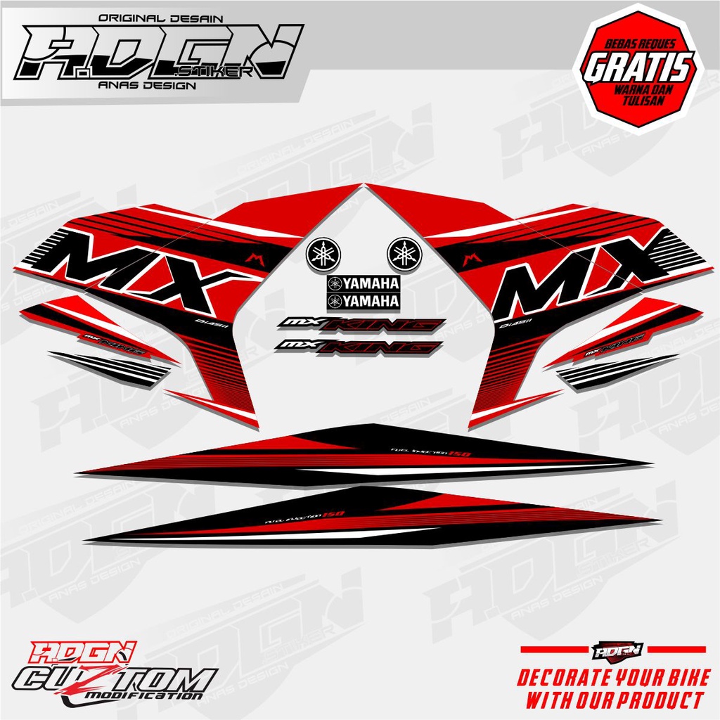 striping mx king 2021 custom model standart warna