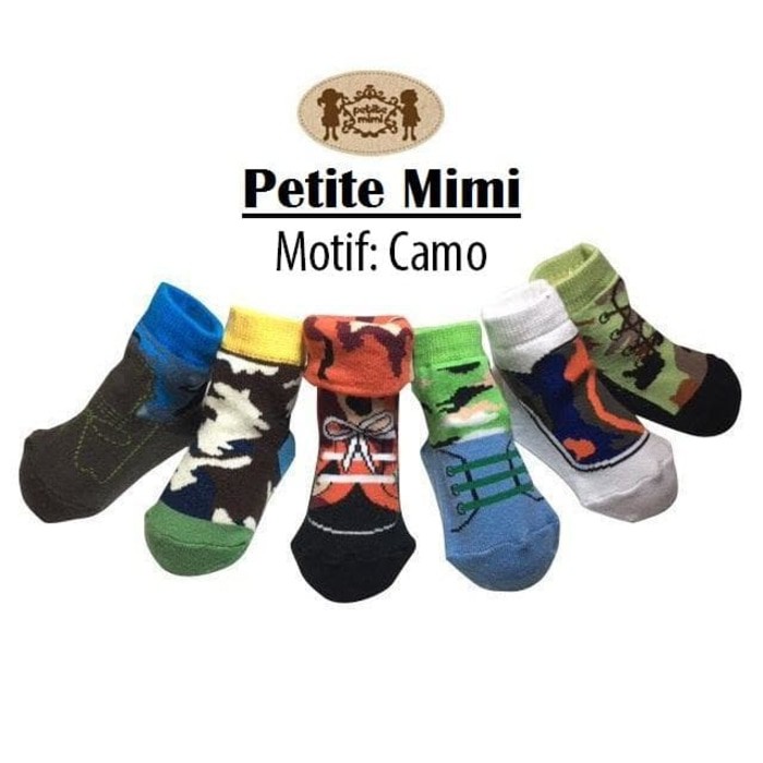 Petite Mimi Baby Socks BOY Kaos Kaki Bayi 0-12M Motif Laki-Laki