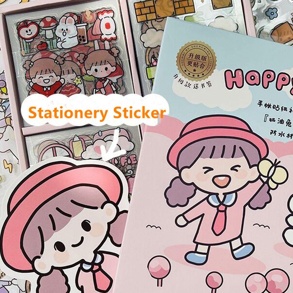 Lanfy Stationery Stiker Wanita 20lembar Scrapbooking Anti Air Bahan PET Handbook