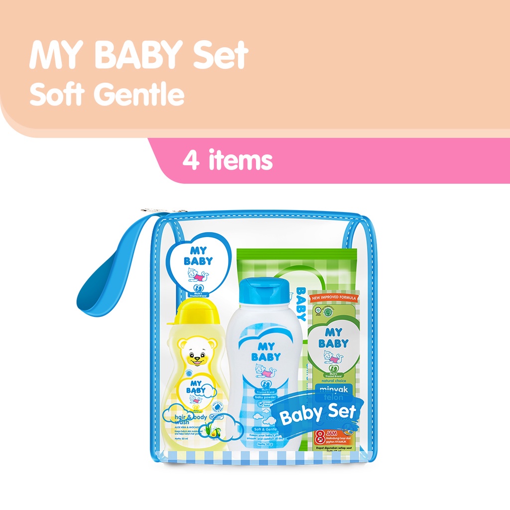 MY BABY MURAH GIFT SET BABY MINI PACK / TRAVEL PACK / PERLENGKAPAN MANDI BAYI / BABY WASH 2IN1 / BABY HAMPERS KADO