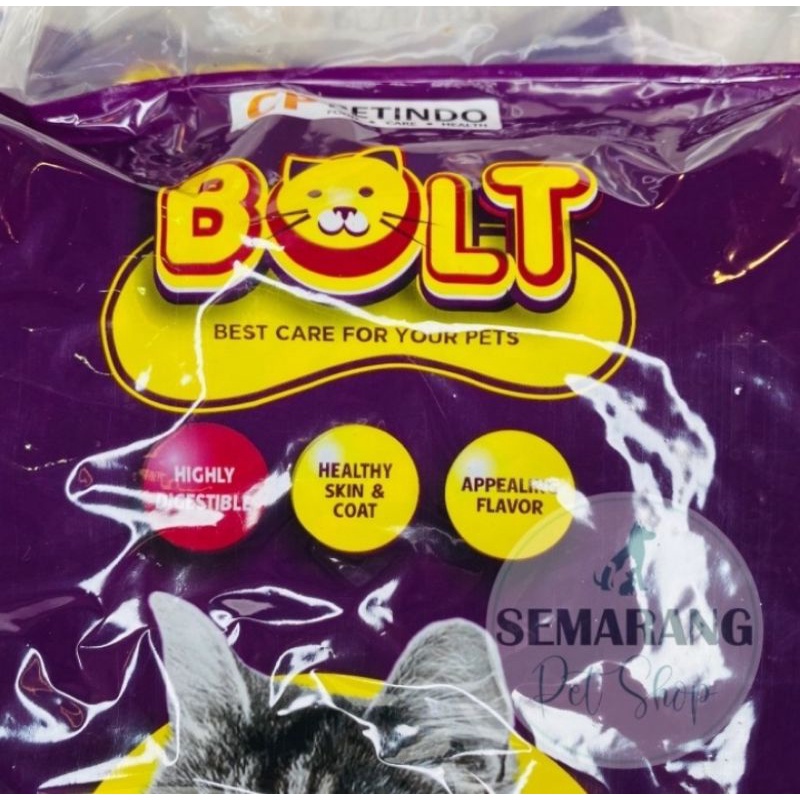Makanan Kesukaan Kucing Bolt Repack Pakan Kering Kucing