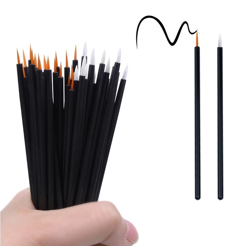 [1Pc Disposable Fiber Eyeliner Brush][ Eyes Professional Brushes][ Beauty Makeup Tools]