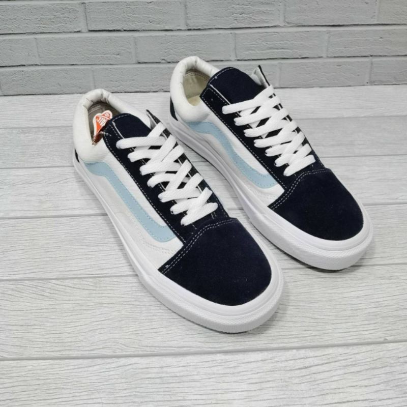 Sepatu Vans Old School Vault Putih Navy Size 39 - 43