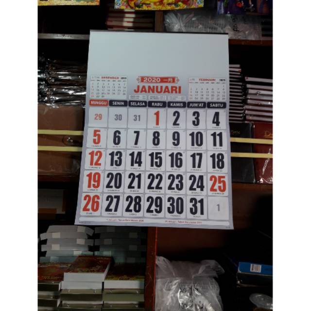 

Kalender dinding Angka Jumbo super tahun 2020
