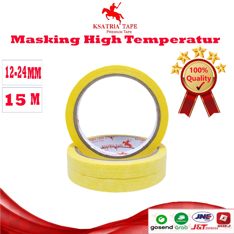 

[TERLARIS] Lakban Kertas All Size Dunia Packing Masking Tape High Temperatur 555 -COD