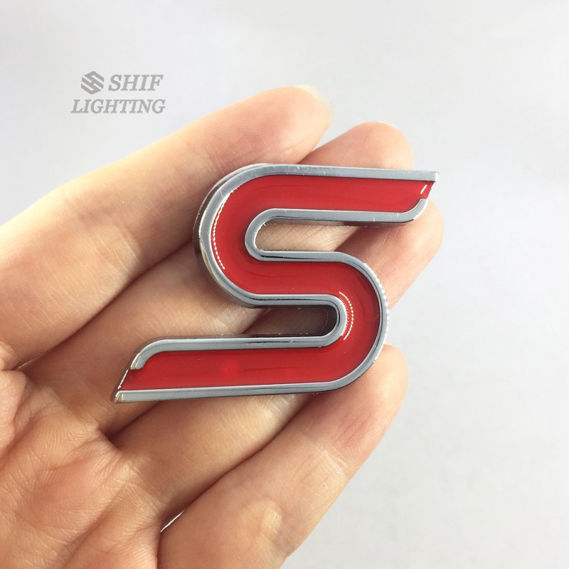 1Pc Stiker Emblem Logo Samping Bahan Metal untuk Mobil Ford