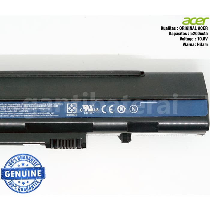 Original Baterai Acer Aspire one ZG5 D150 D250 A110 A150 A150L UM08A31