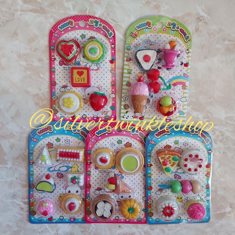 

Penghapus karet bentuk makanan kue lucu hapusan rubber setip stip fancy fashion food eraser bentuk dessert karakter murah pensil 3d kartun kue alat tulis anak sekolah kantor perempuan cewek cowok unik stationery mainan edukasi montessori hewan binatang