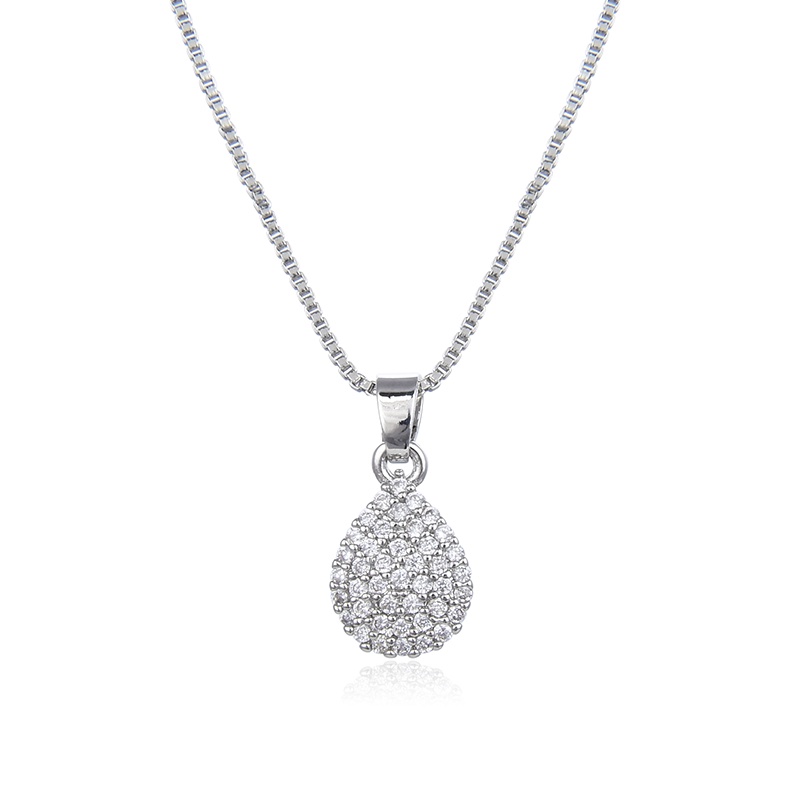 Hyl Jewelry Kalung Titaniun Wanita Permata Perhiasan aksesoris perak Lapis Alloy Emas Muda Love Karat Silver Asli Panjang Muda Dan Anti Luntur-3