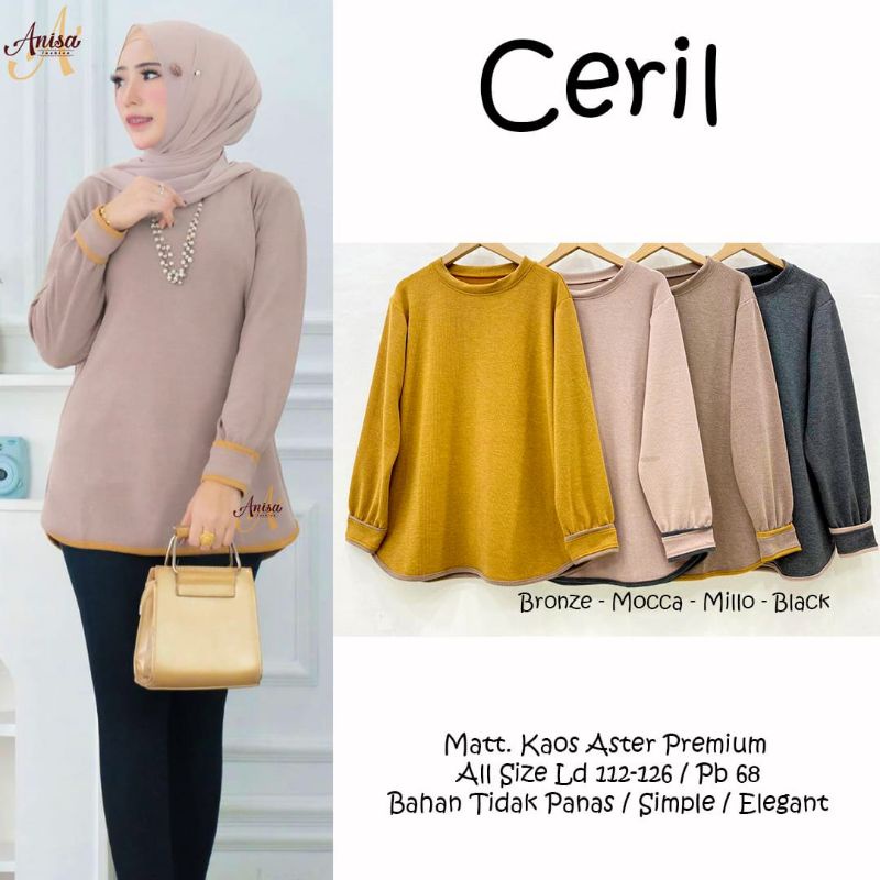 BAJU ATASAN WANITA JUMBO BIG SIZE KAOS  // CERIL BLOUSE LD 122-126/MIRA BLOUSE LD 134-150/SALWA BLOU