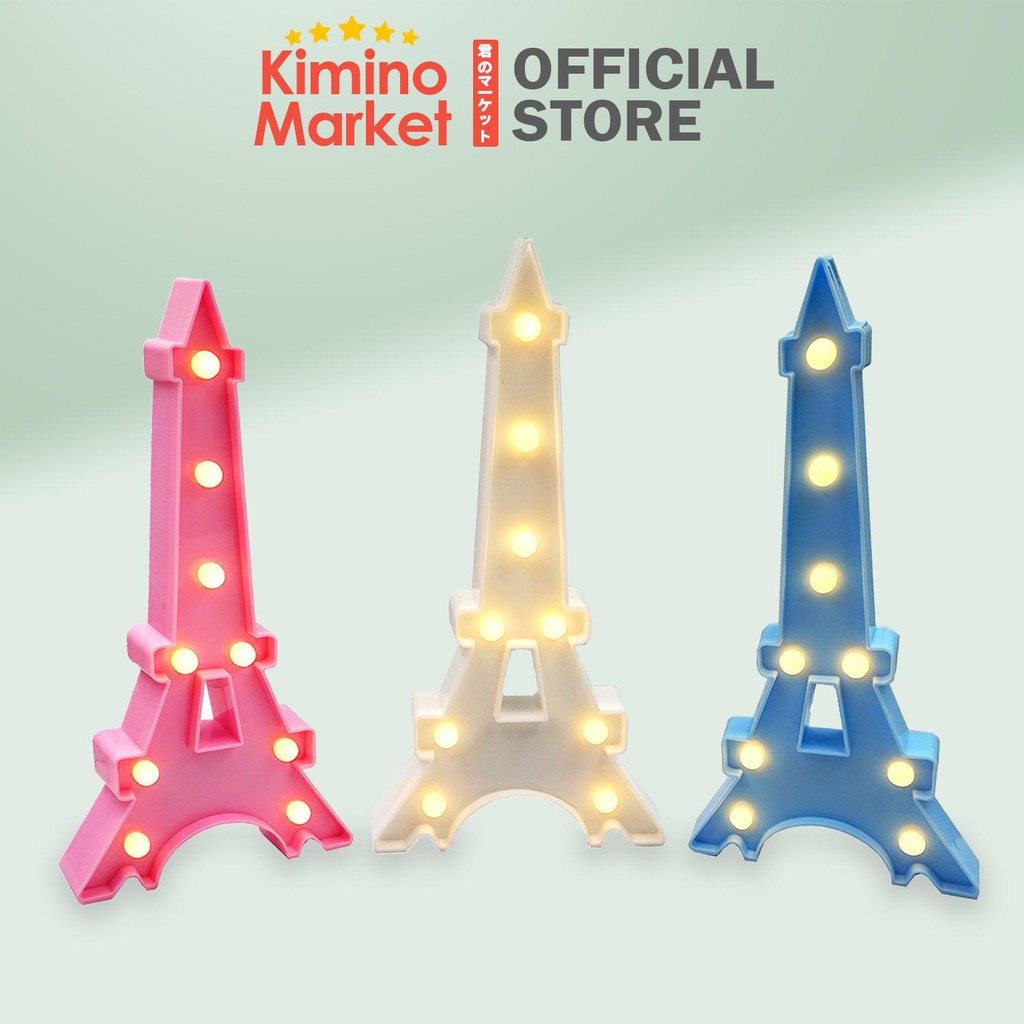 Ornamen Pajangan Hiasan Menara Eiffel Dengan Cahaya Lampu Mini 3 Variasi Unik