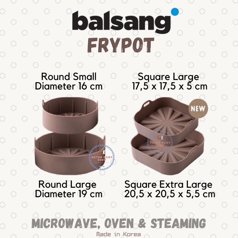 Balsang Air Fryer Silicone Pot Balsang airfryer pot alas silikon airfryer mangkok silikon air fryer