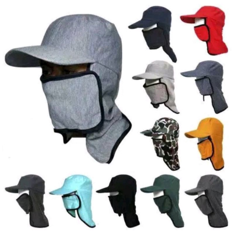 Topi Jepang Masker Samping / Topi Kebun / Topi Proyek / Topi Murah / Topi Masker / Topi Jepang / Top