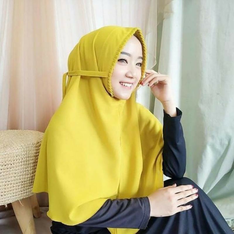 BERGO SARAH LIPIT HIJAB MARYAM-lipit lemon