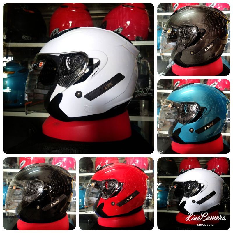 HELM ORIGINAL INK METRO DOUBLE VISOR 100%  ORIGINAL