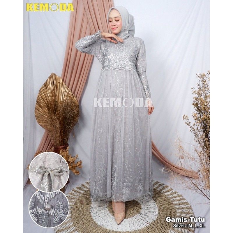 REALPICT GAMIS TILLE 3D LONG DRESS/KEBAYA PESTA/GAMIS PESTA