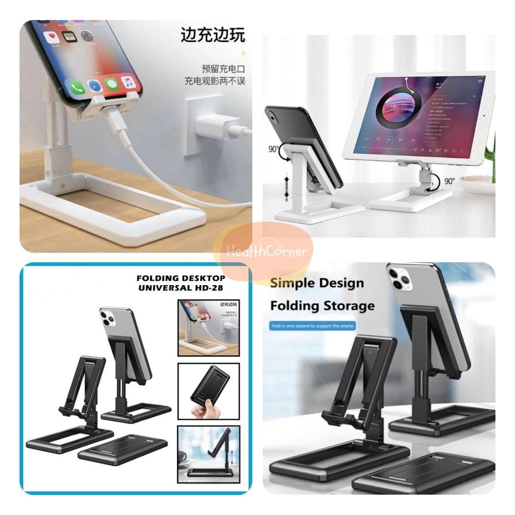 Desktop Stand For Mobile Phone Stand Holder HP / Holder Handphone Adjustable / Holder Stabilitas 360 Universal TRIPOD - WARNA RANDOM