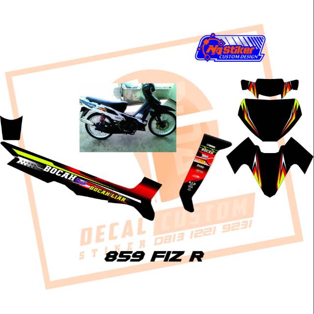 Stiker Decal striping custom fiz r gp racing