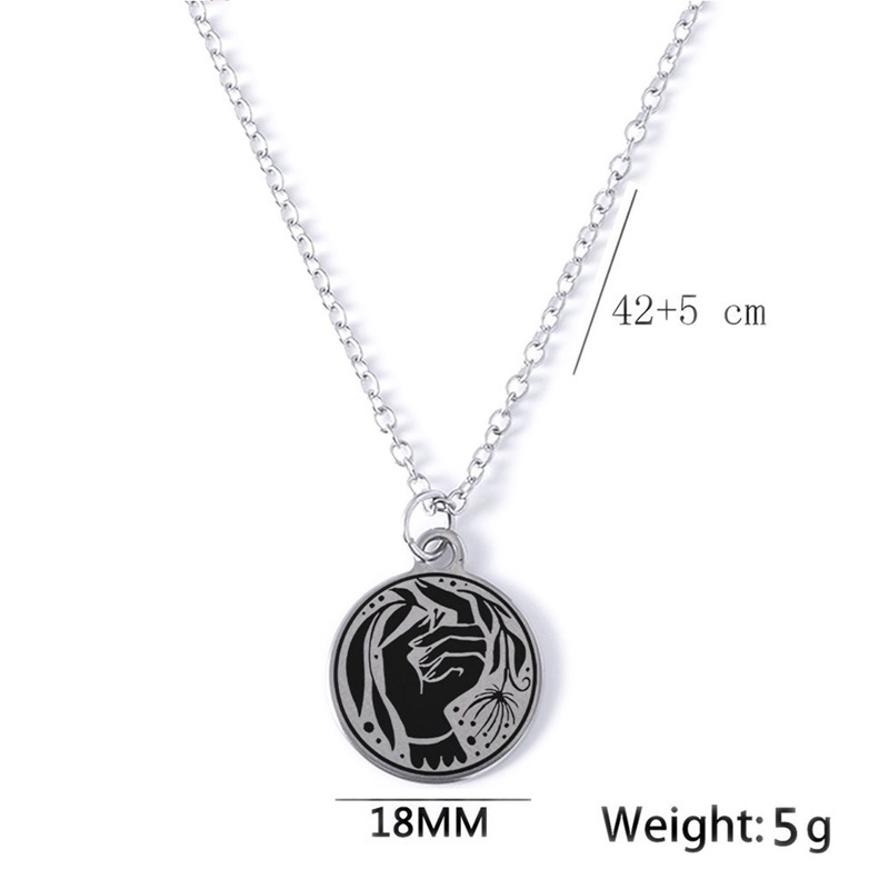 Fancyqube Kalung Rantai Dengan Liontin Koin Motif 12 Zodiak Untuk Wanita