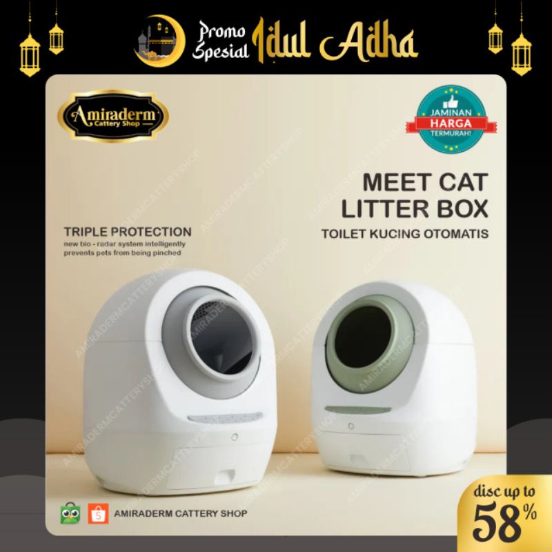 Meet Cat Litter Box / Toilet Kucing Otomatis / Toilet Pintar Hewan
