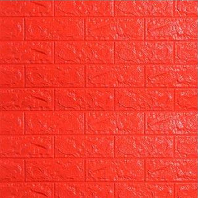 WALLPAPER 3D BRICK FOAM WALLPAPER DINDING BATU BATA MERAH