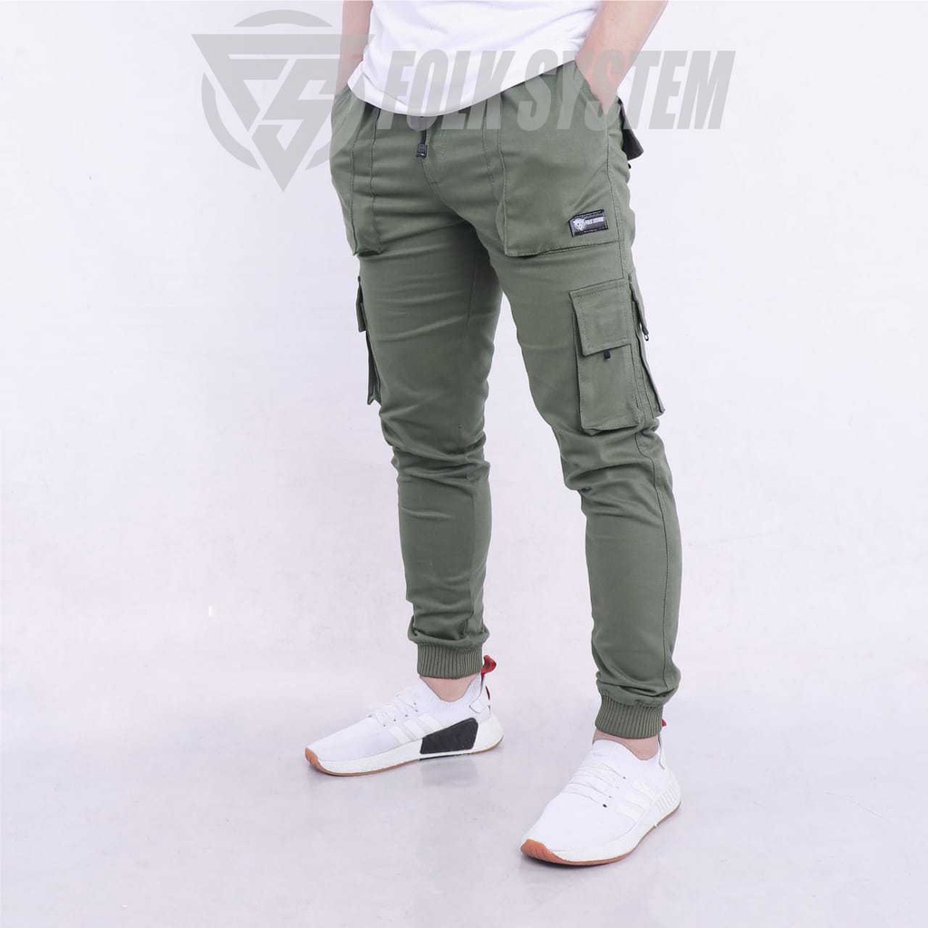 Celana Panjang Chino Jogger Cargo Double Saku Original Folksystem