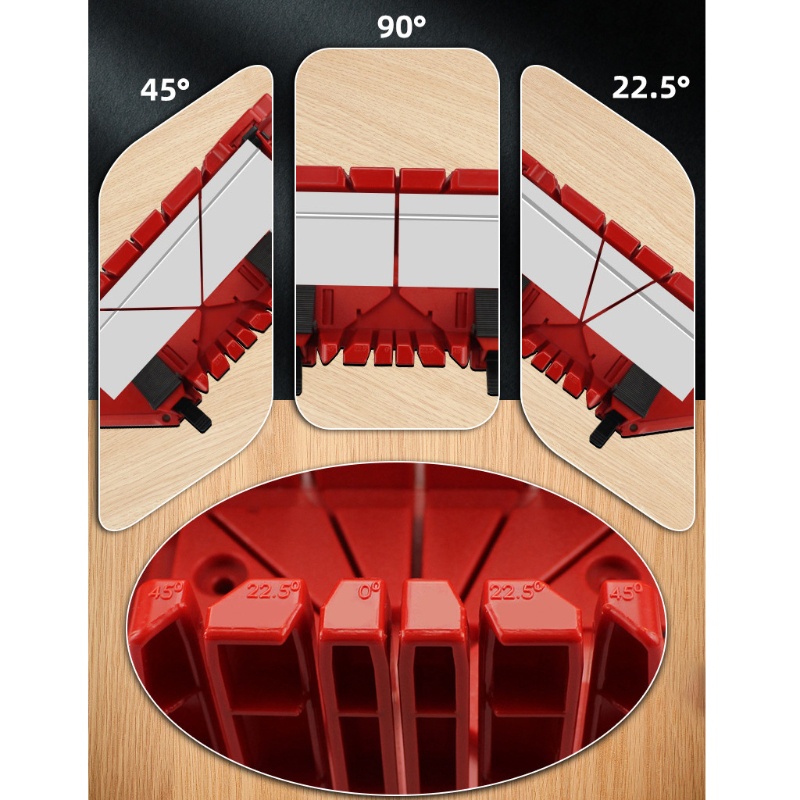 Kiss Miter Box 14 ''Woodworking Back 0.22.5/45.90derajat Alat Pemotong Miring