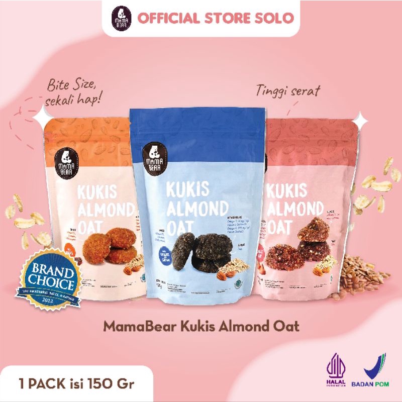 MamaBear Kukis Almond Oat - Booster ASI Pelancar ASI MamaBear Cookies