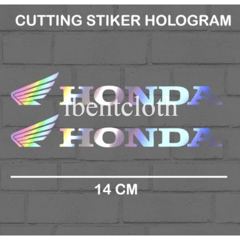 STICKER ( 2 PCS ) LOGO DAN TULISAN HONDA HOLOGRAM