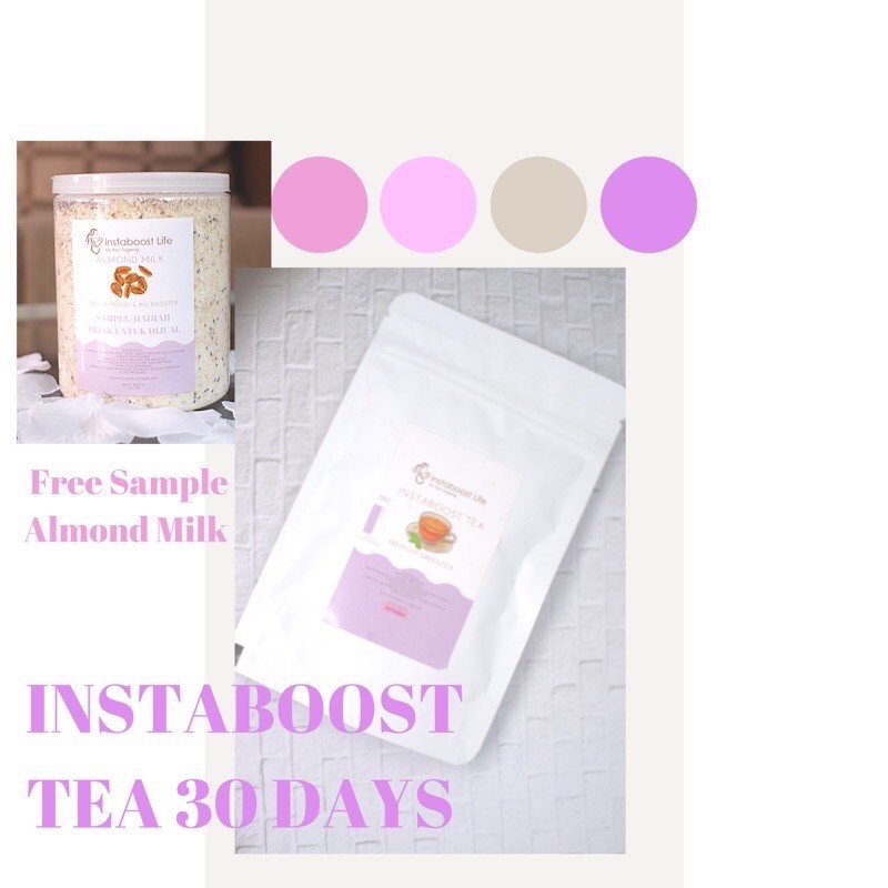 

Instaboost tea 30 days (free sample almond milk)