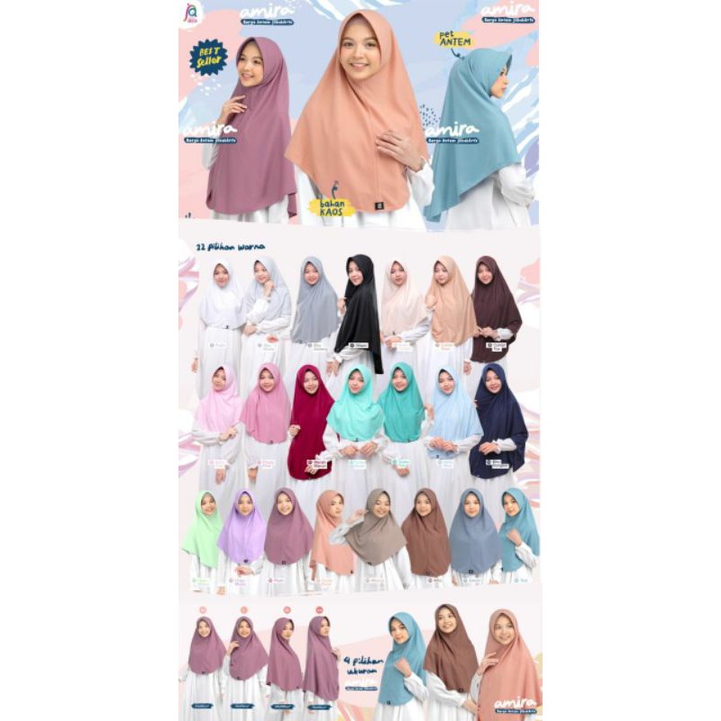 [COD bosa] Amira Uk M Bergo Antem Premium by Jilbab Arfa Jahitan Butik  kualits sama