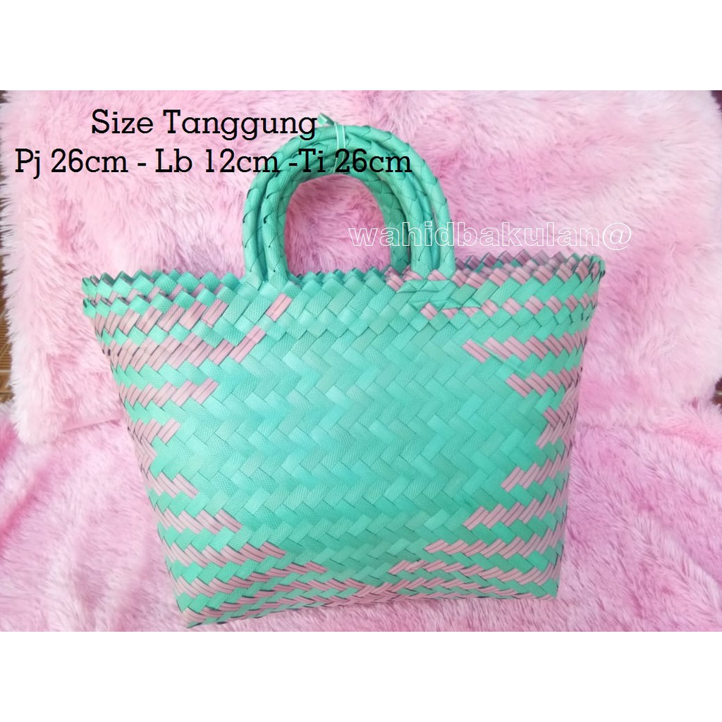 Tas anyaman Tanggung Motif SIZE M